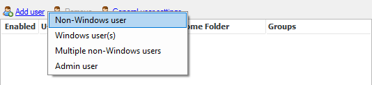Add non-Windows User