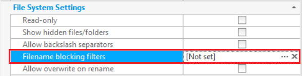 Filename Blocking Filters