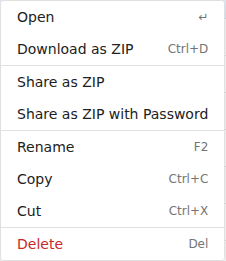 Download as ZIP on the right-click menu