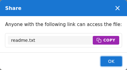 Sharing a selected file