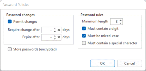 default windows password policy