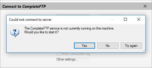 Start CompleteFTP Service